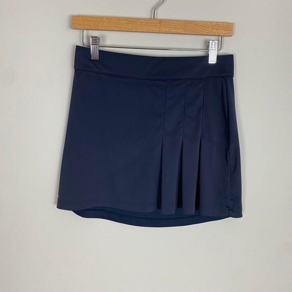 J Lindeberg Thea Golf Skort Small Navy Blue Pleated Athletic Tennis Pickleball